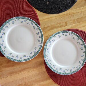 Citation Coventry Blue Dinner Plates Set 2 Porcelain